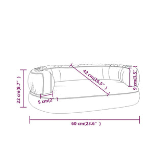 Letto Cani Ergonomico Gommapiuma Marrone 60x42 cm in Similpelle cod mxl 49464