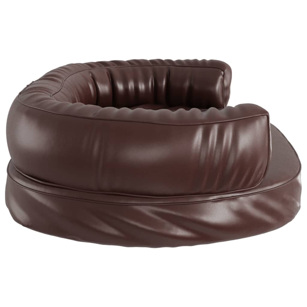 Letto per Cani Ergonomica Gommapiuma Marrone 75x53cm Similpelle