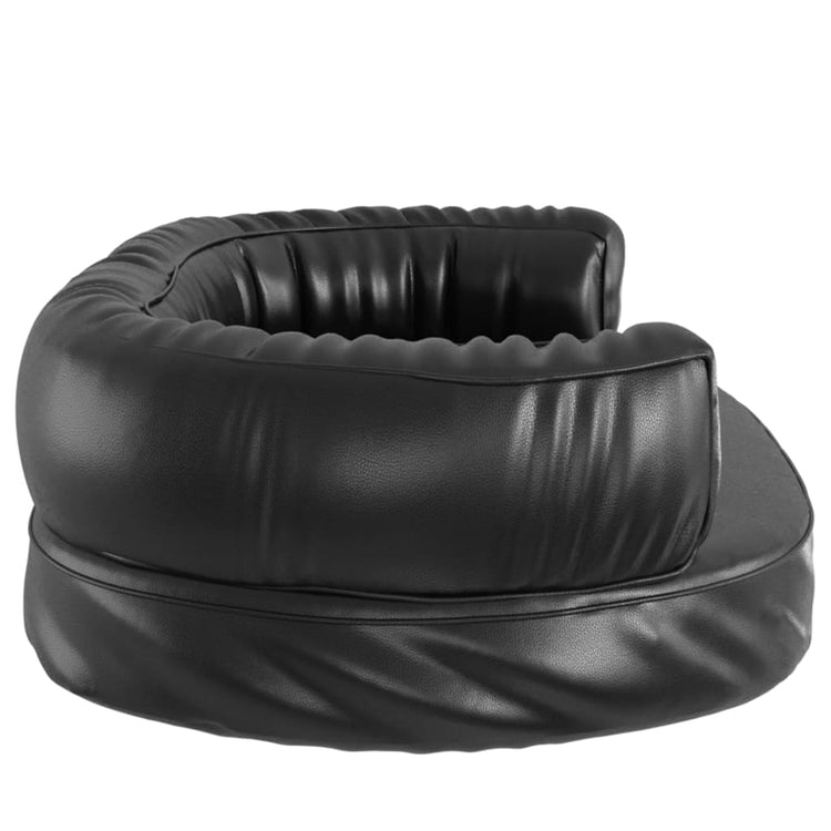 Letto per Cani Ergonomico Gommapiuma Nero 60x42cm in Similpelle