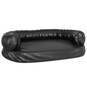 Letto per Cani Ergonomico Gommapiuma Nero 75x53cm Similpelle