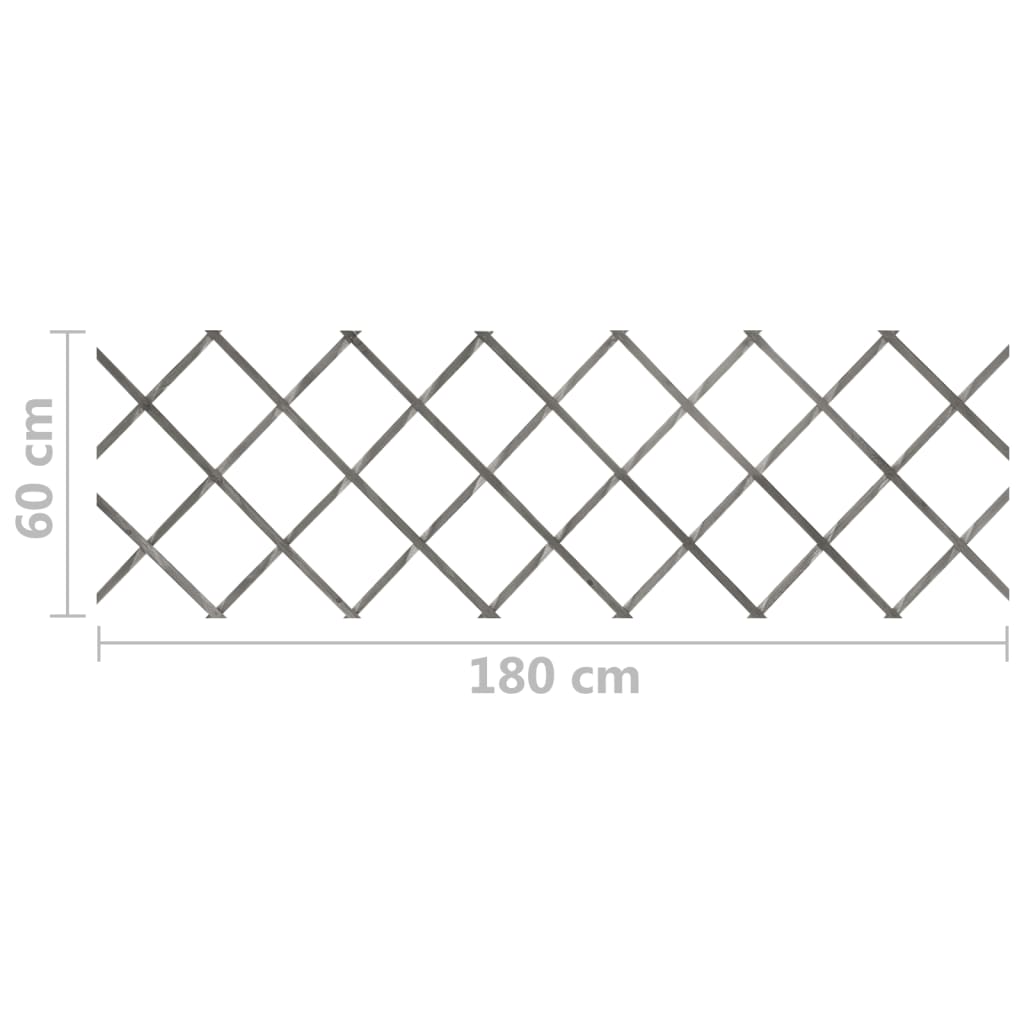 Recinzione a Traliccio 5 pz in Massello Abete Grigio 180x60 cm cod mxl 13661