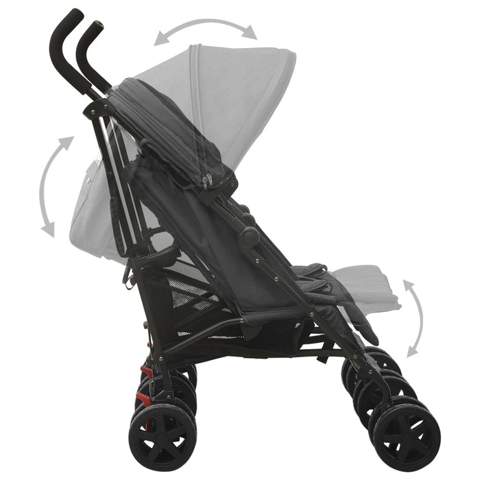 Passeggino Gemellare Antracite in Acciaio cod mxl 68582