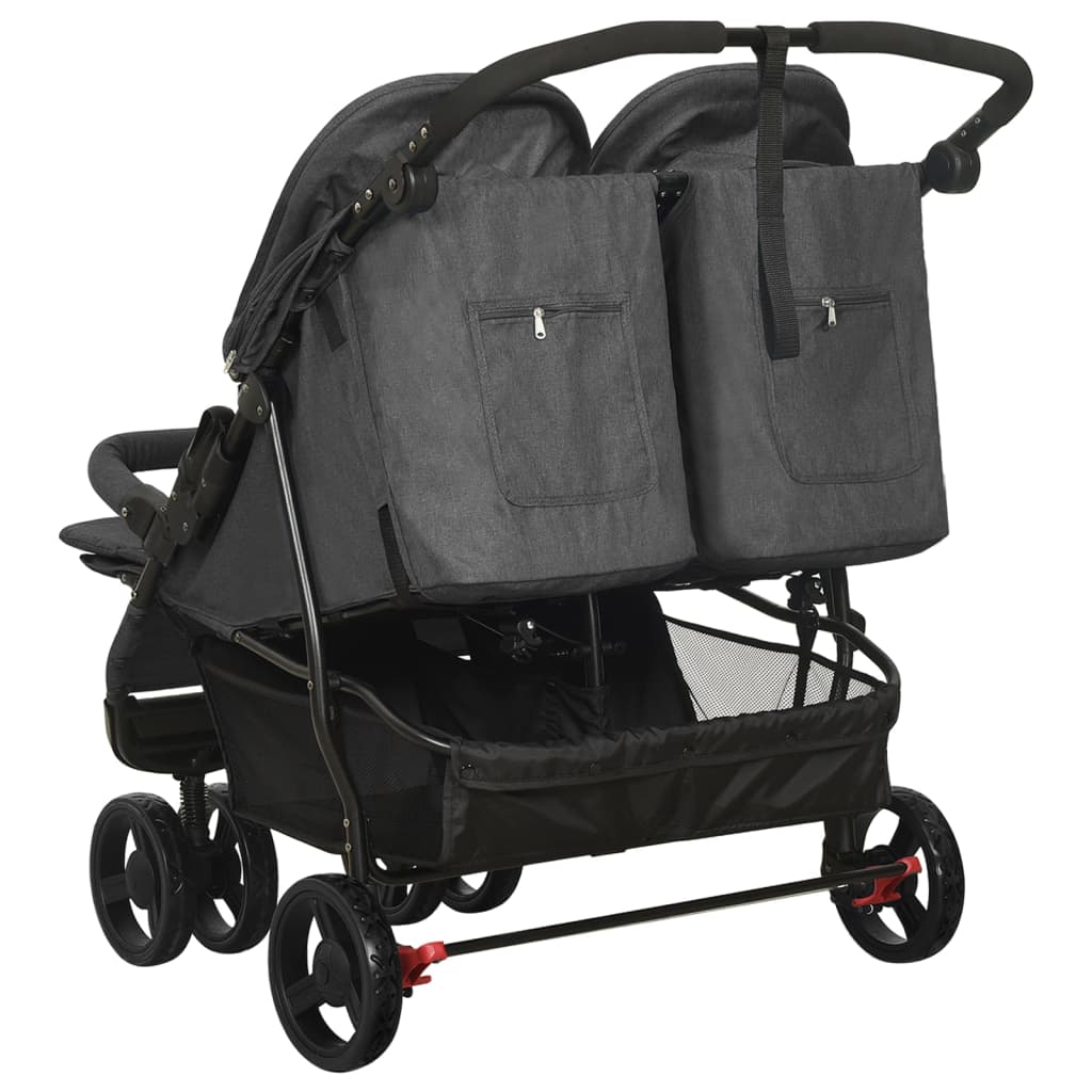 Passeggino Gemellare Antracite in Acciaio cod mxl 77922