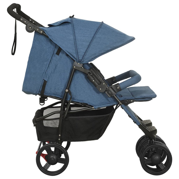 Passeggino Gemellare Blu Marino in Acciaio cod mxl 62221