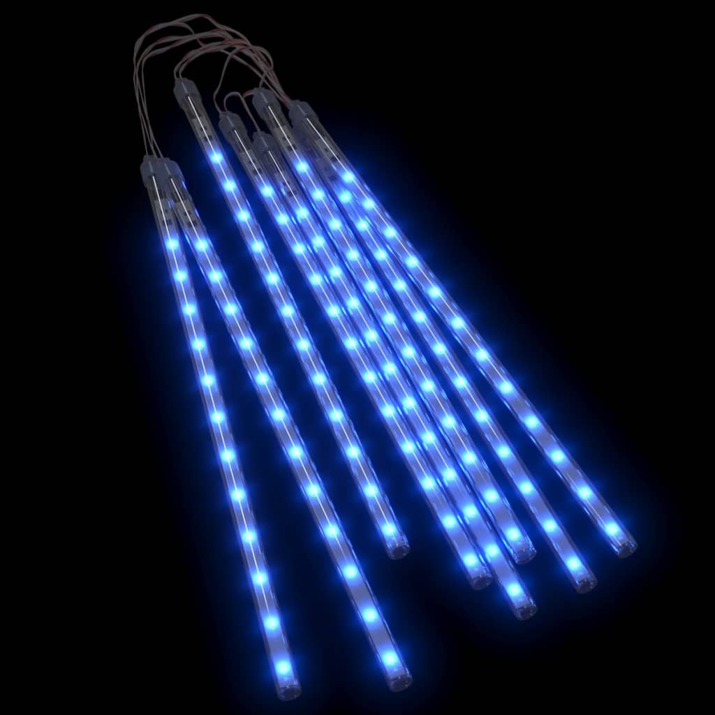 Luci Meteoriche 8 pz 30cm Blu 192 LED Interni Esterni 328552