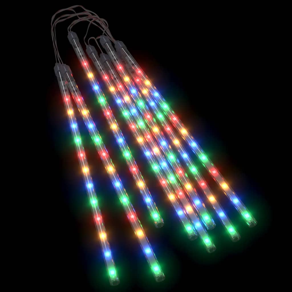 Luci Meteoriche 8 pz 30cm Multicolori 192 LED Interni Esterni