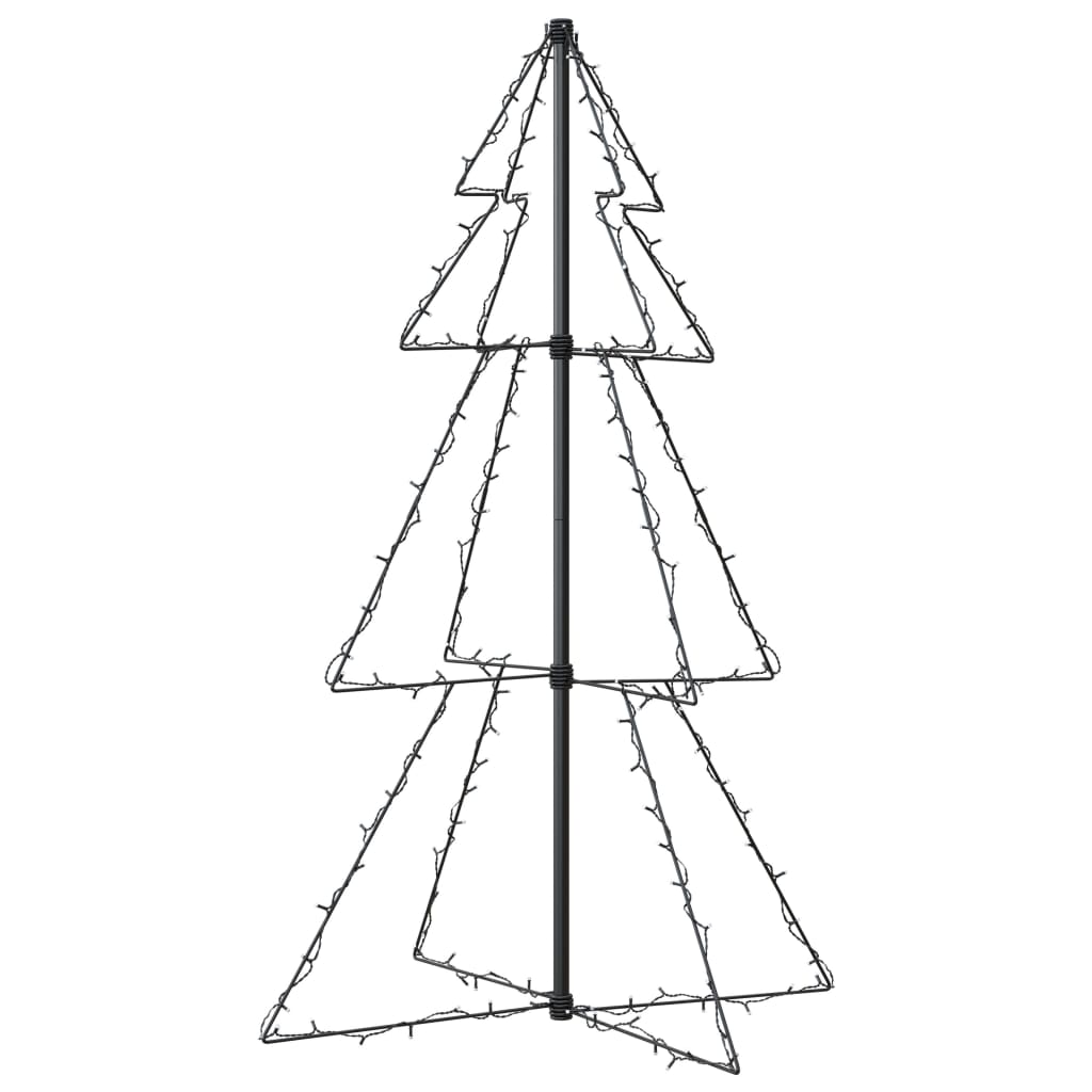 Albero di Natale a Cono 160 LED per Interni Esterni 78x120 cm 328564