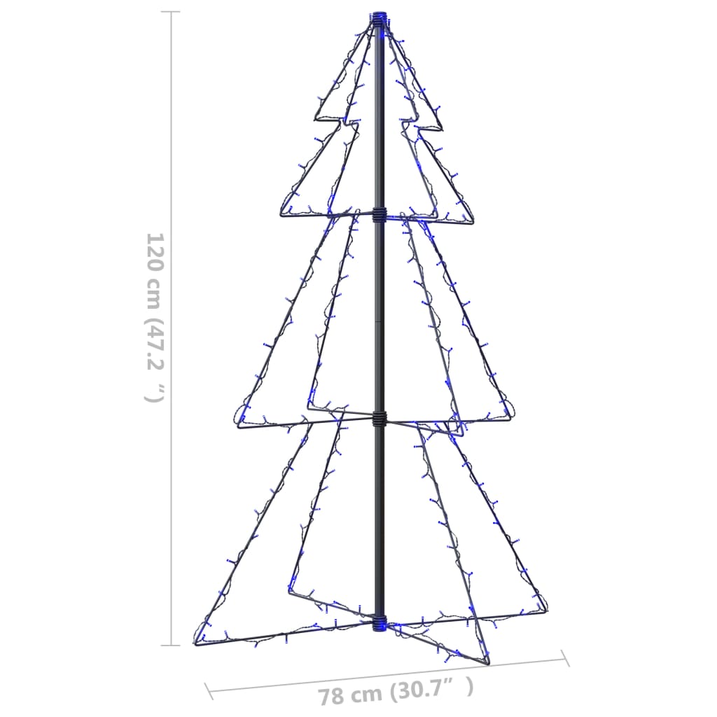 Albero di Natale a Cono 160 LED per Interni Esterni 78x120 cm cod mxl 25853