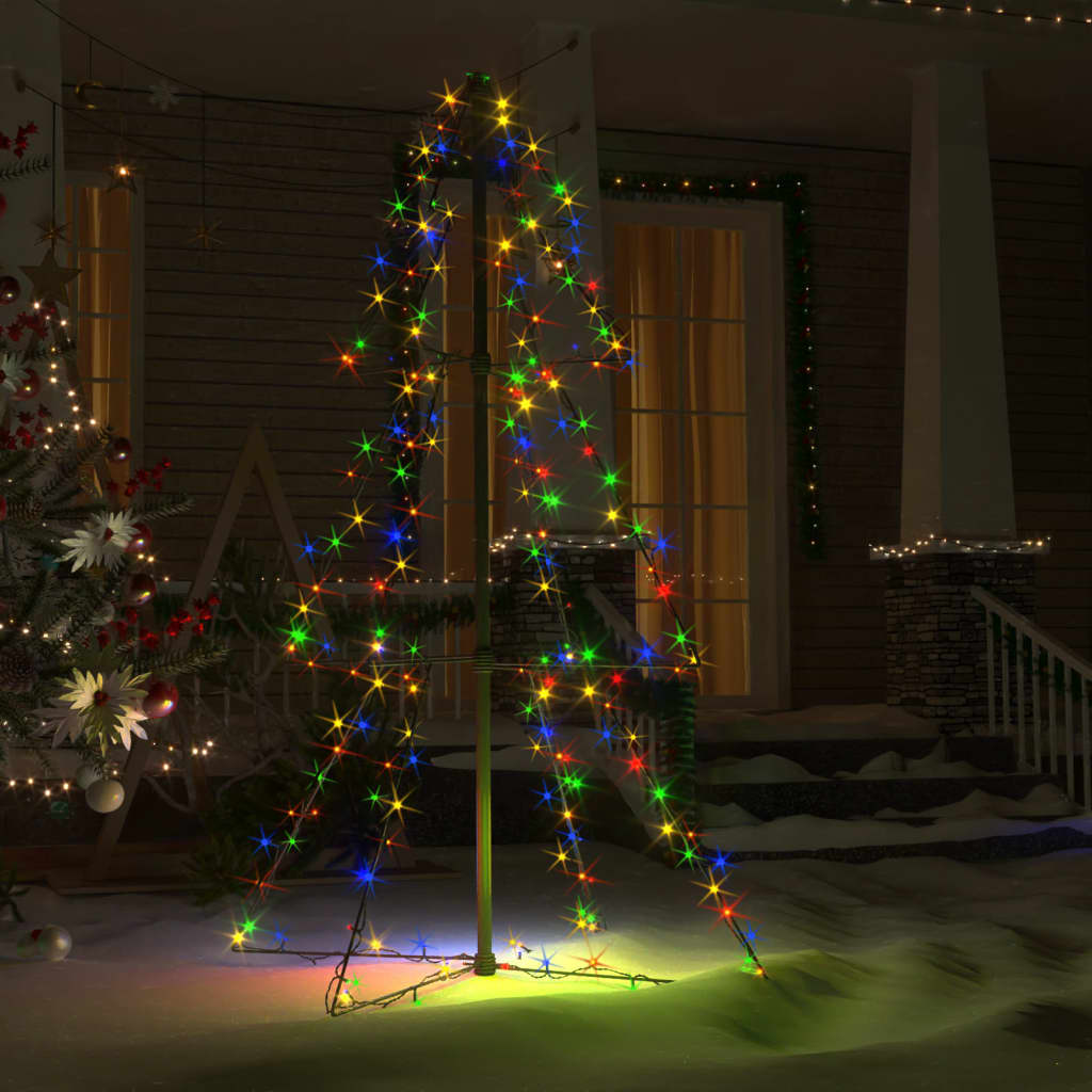 Albero di Natale a Cono 160 LED per Interni Esterni 78x120 cm cod mxl 25948