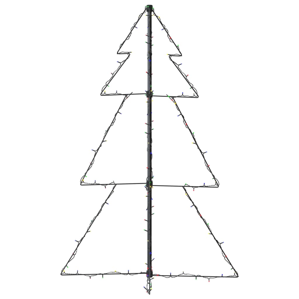 Albero di Natale a Cono 160 LED per Interni Esterni 78x120 cm 328569