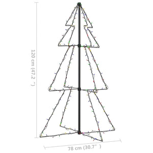 Albero di Natale a Cono 160 LED per Interni Esterni 78x120 cm cod mxl 25948