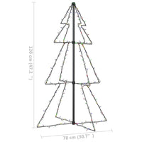 Albero di Natale a Cono 160 LED per Interni Esterni 78x120 cm 328569