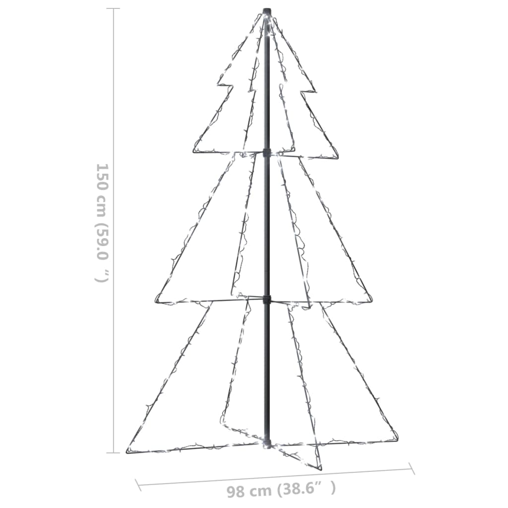 Albero di Natale a Cono 200 LED per Interni Esterni 98x150 cm cod mxl 25914