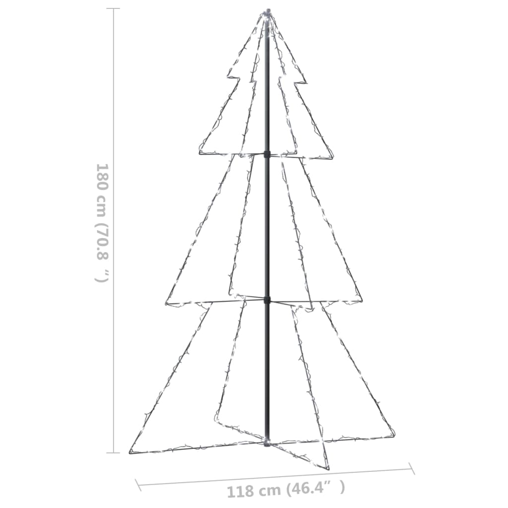 Albero di Natale a Cono 240 LED per Interni Esterni 118x180 cm cod mxl 27273