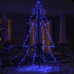 Albero di Natale a Cono 240 LED per Interni Esterni 118x180 cm 328584