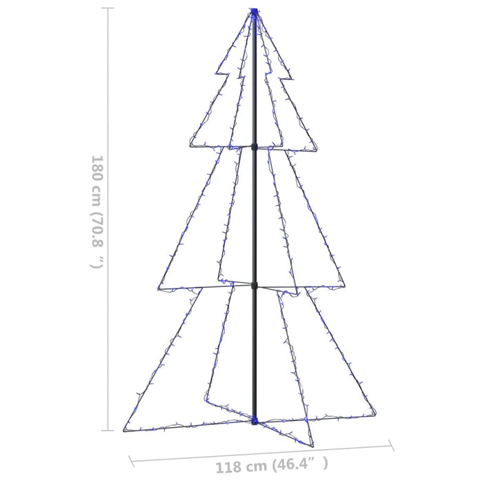 Albero di Natale a Cono 240 LED per Interni Esterni 118x180 cm 328584