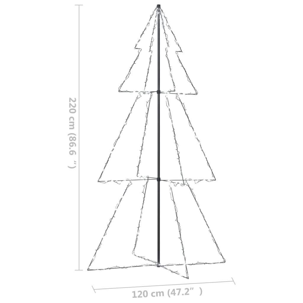 Albero di Natale a Cono 300 LED per Interni Esterni 120x220 cm 328588