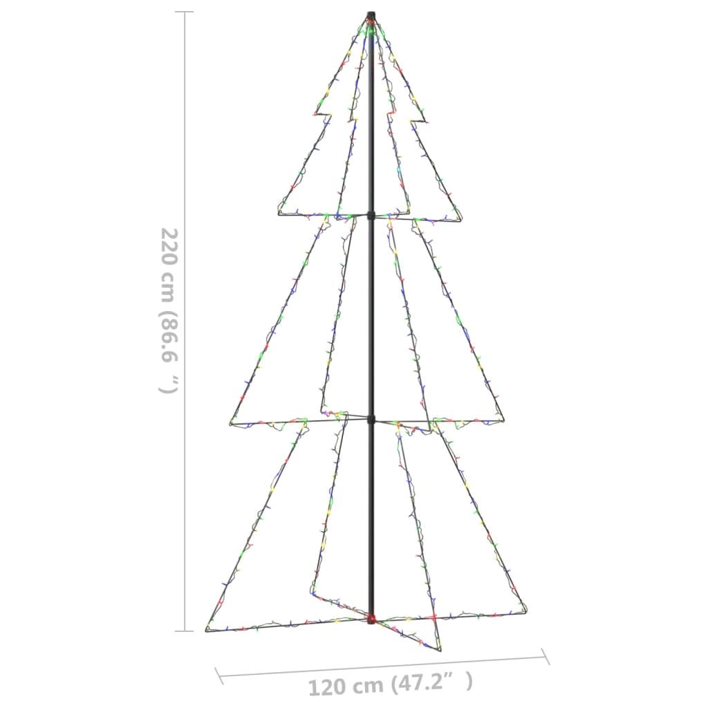 Albero di Natale a Cono 300 LED per Interni Esterni 120x220 cm cod mxl 26042