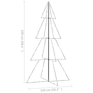 Albero di Natale a Cono 360 LED per Interni Esterni 143x250 cm 328593