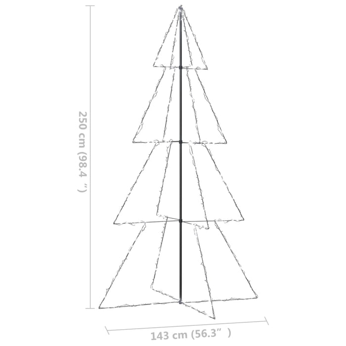 Albero di Natale a Cono 360 LED per Interni Esterni 143x250 cm 328593