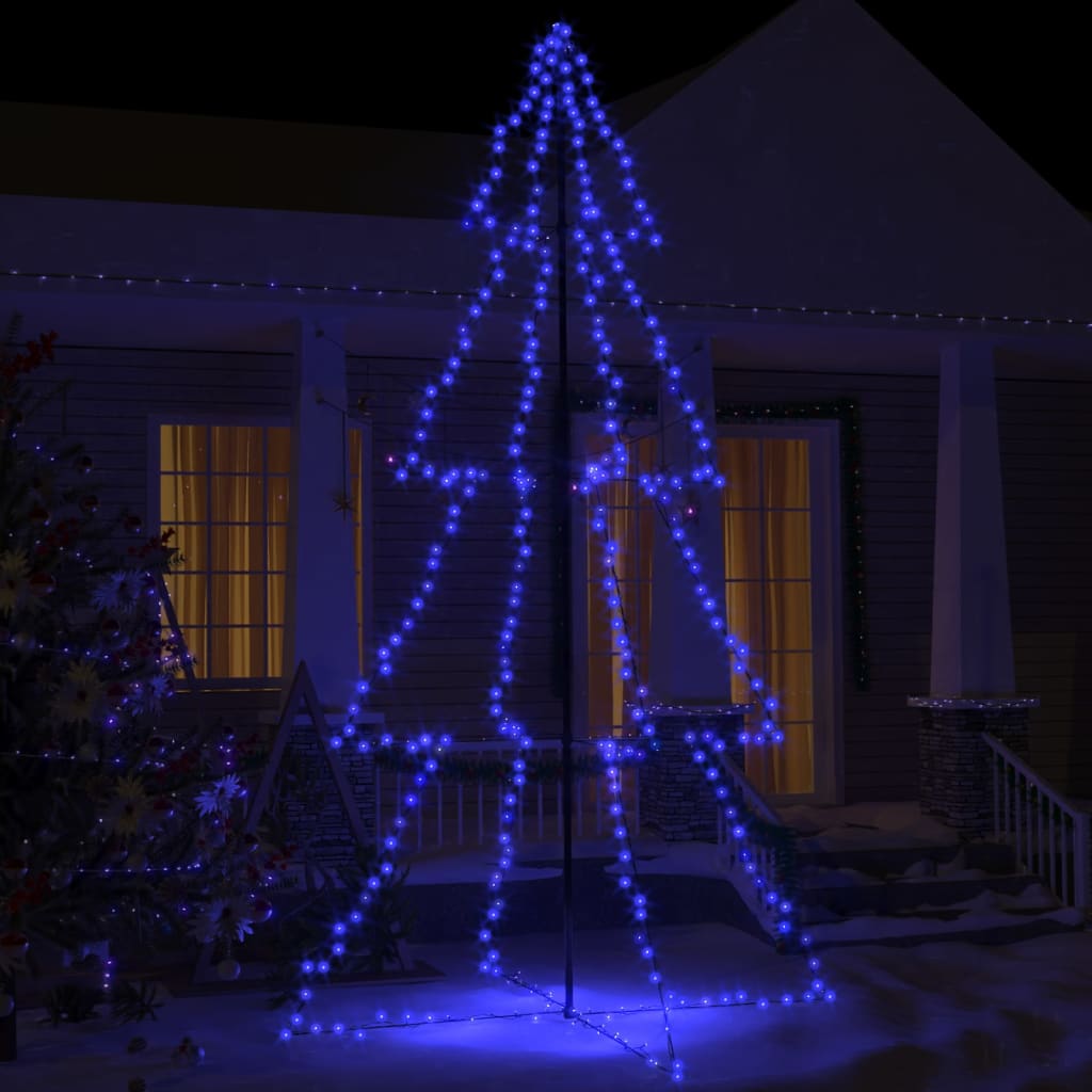 Albero di Natale a Cono 360 LED per Interni Esterni 143x250 cm 328594