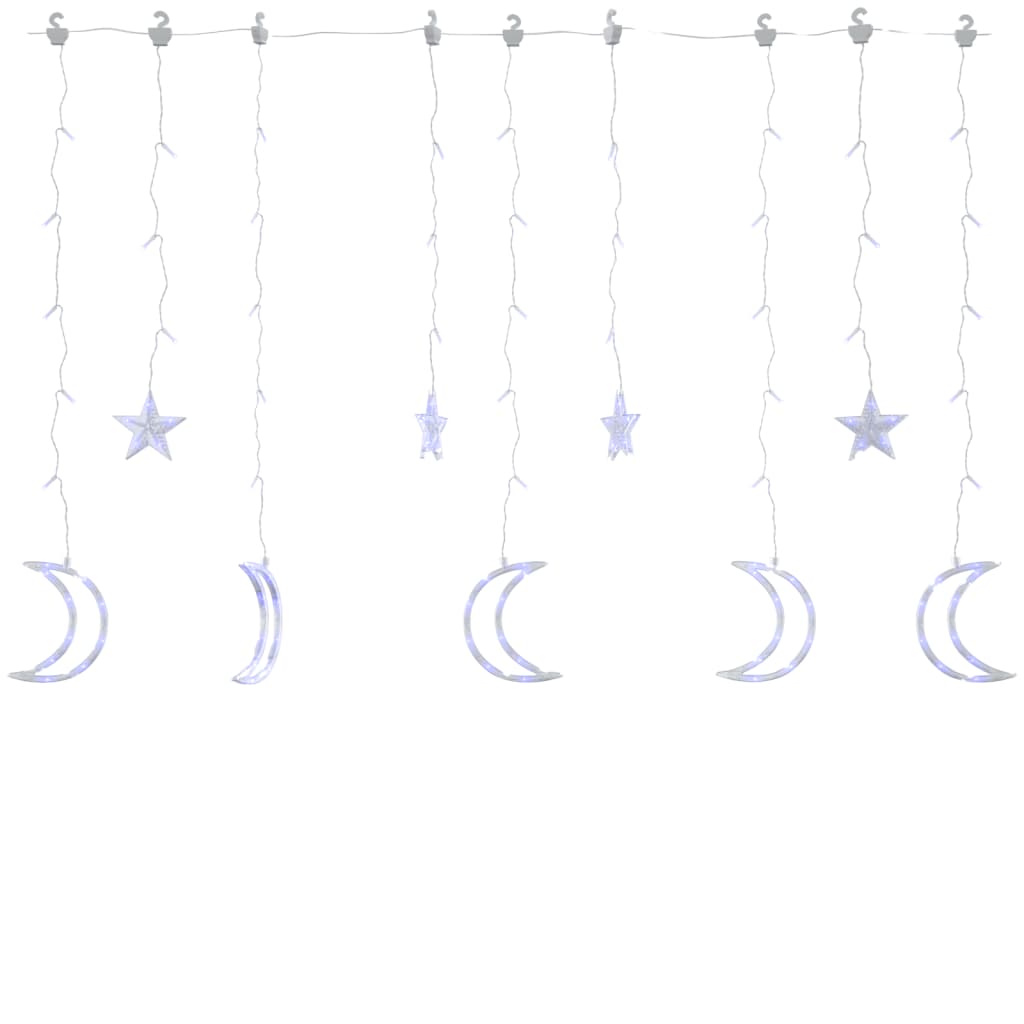 Lucine Stella e Luna con Telecomando 138 LED Blu