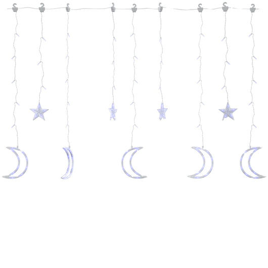 Luci Fatate Stella e Luna con Telecomando 345 LED Blu