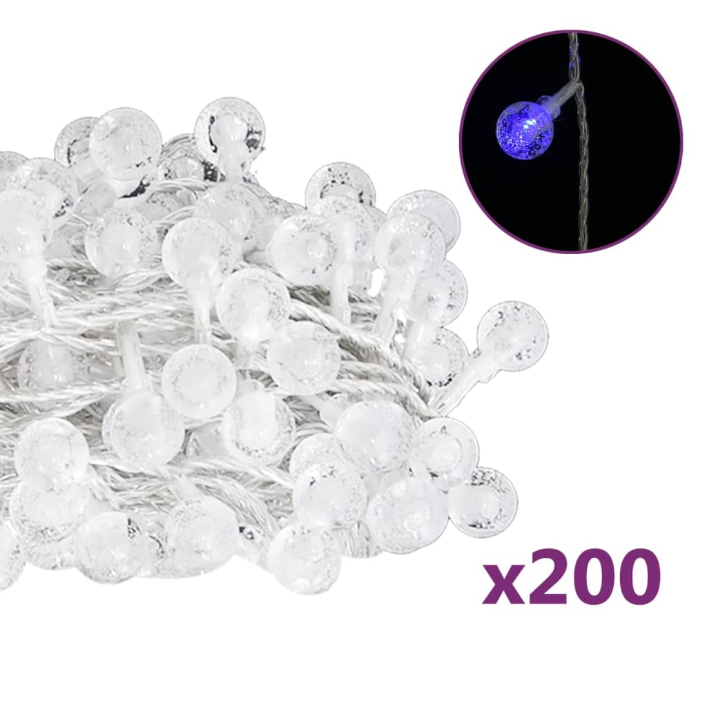 Filo di Luci Sferiche 20m 200 LED Blu con 8 Funzioni 328812