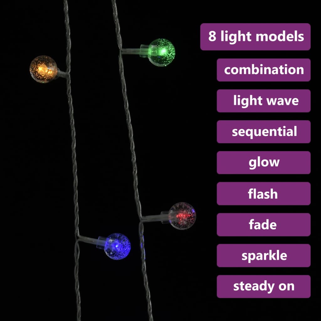 Filo di Luci Sferiche 20m 200 LED Colorati 8 Funzioni 328813