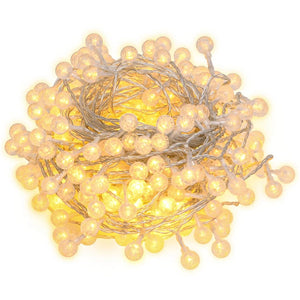 Filo Luci Fatate Sferiche 40m 400 LED Bianco Caldo 8 Funzioni 328814