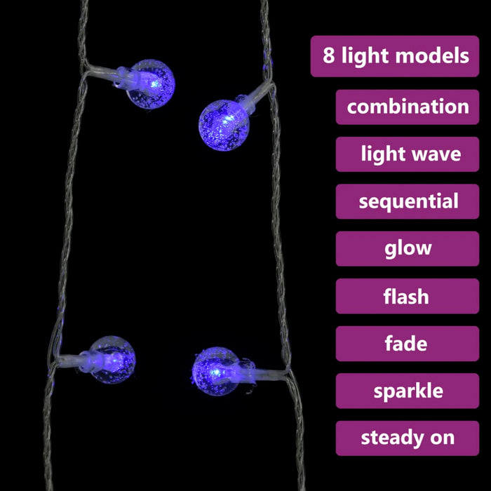 Filo di Luci Sferiche 40 m 400 LED Blu con 8 Funzioni 328816