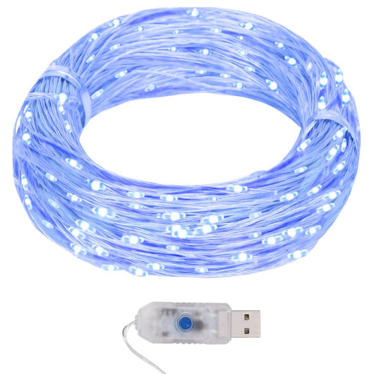 Filo di Micro Luci Fatate Sferiche 40m 400 LED Blu 8 Funzioni 328849