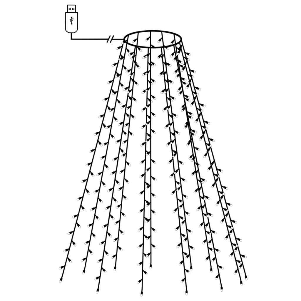 Rete di Luce per Albero di Natale 210 LED Blu 210 cm 328881