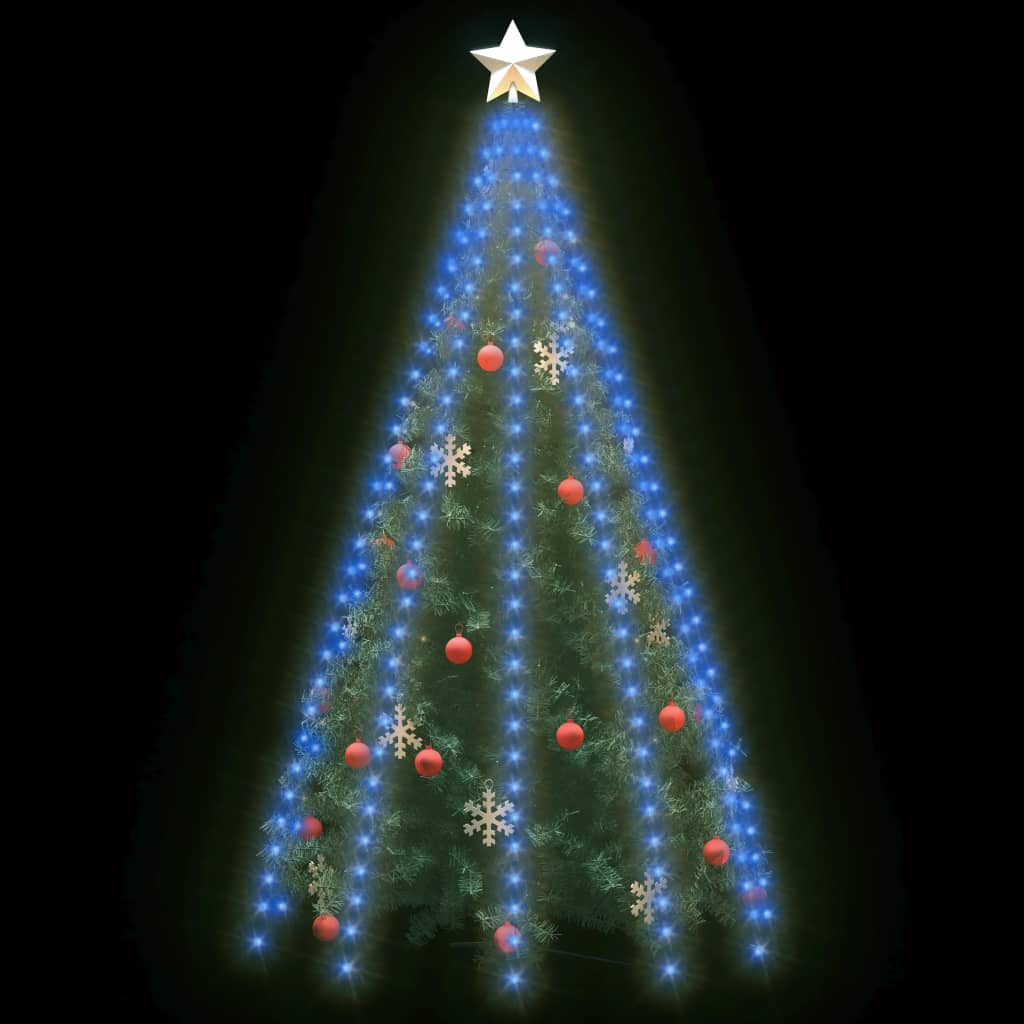 Rete di Luce per Albero di Natale 250 LED Blu 250 cm