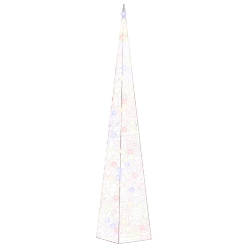 Cono di Luce LED Decorativo Acrilico Multicolore 90 cm