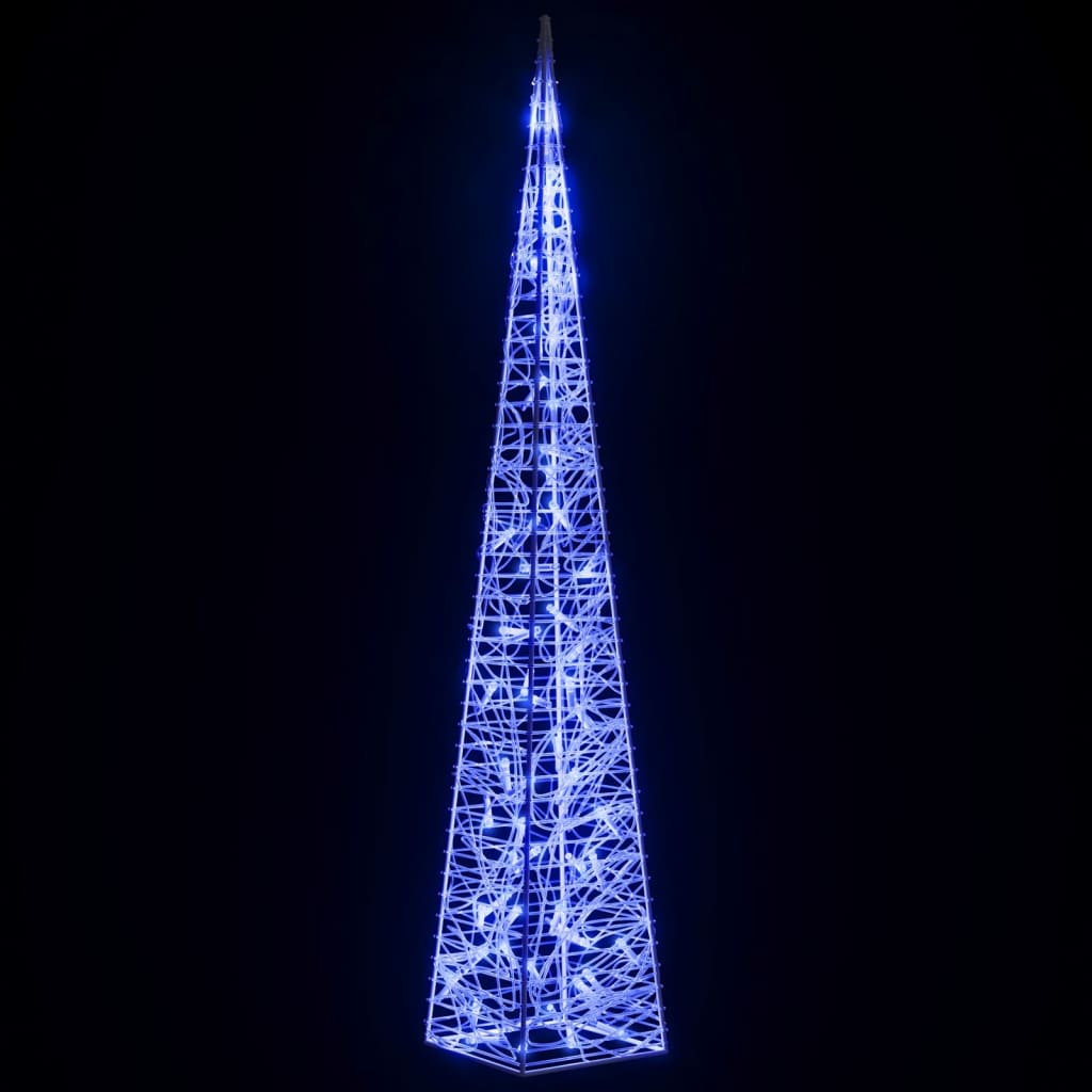 Cono di Luce LED Decorativo Acrilico Blu 120 cm