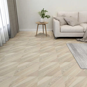 Listoni Pavimenti Adesivi 20 pz in PVC 1,86 m² Beige a Strisce 330133