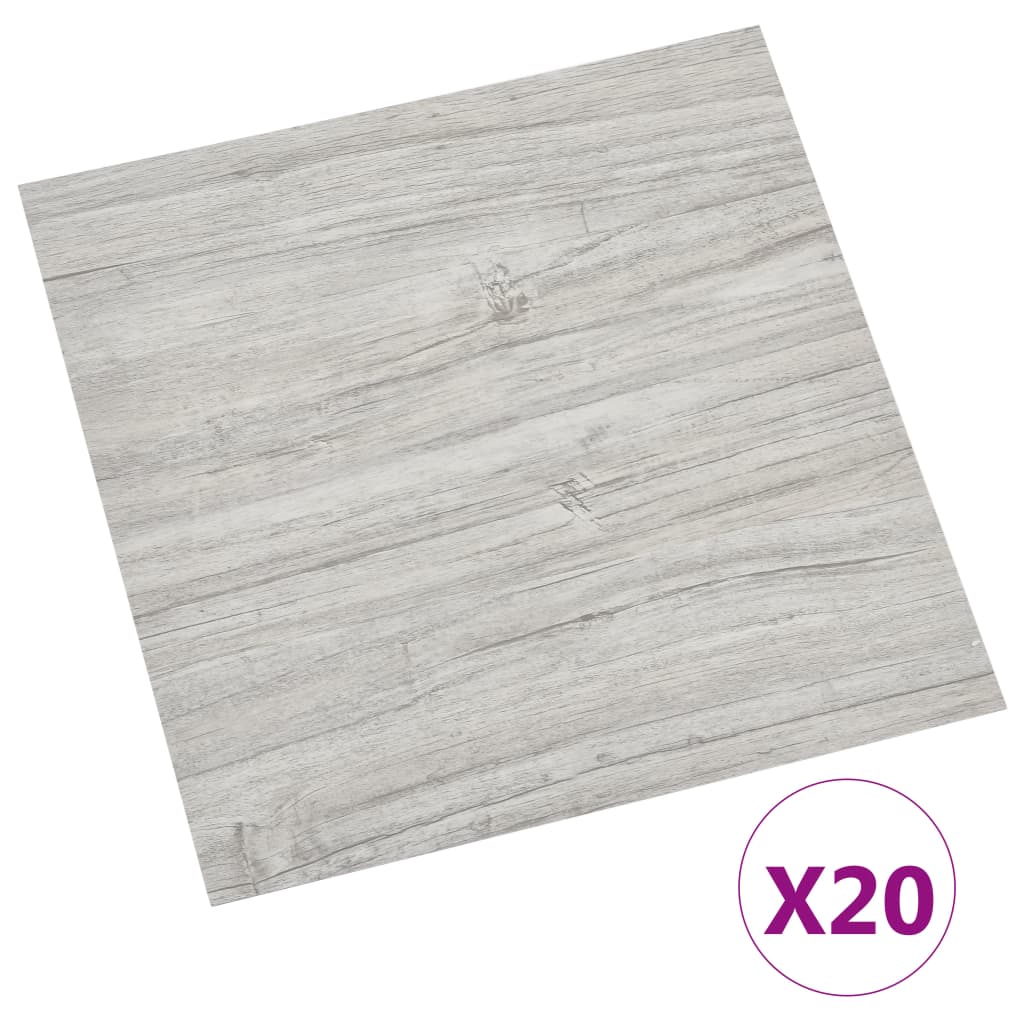 Listoni Pavimenti Adesivi 20 pz in PVC 1,86 m² Grigio Chiaro 330134