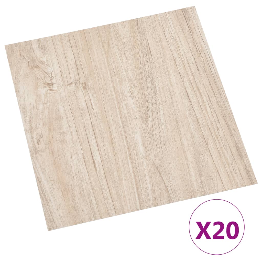 Listoni Pavimenti Adesivi 20 pz in PVC 1,86 m² Marrone Chiaro cod mxl 42199