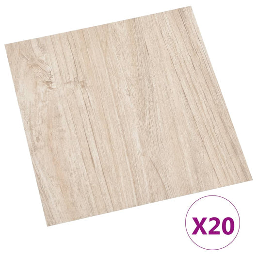 Listoni Pavimenti Adesivi 20 pz in PVC 1,86 m² Marrone Chiaro cod mxl 42199