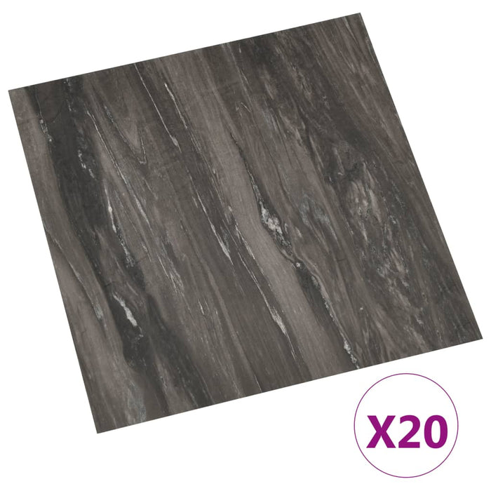 Listoni per Pavimenti Autoadesivi 20pz PVC 1,86 m² Grigio Scuro cod mxl 51864