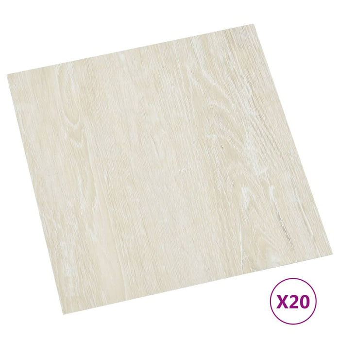 Listoni per Pavimenti Autoadesivi 20 pz in PVC 1,86 m² Crema cod mxl 71048