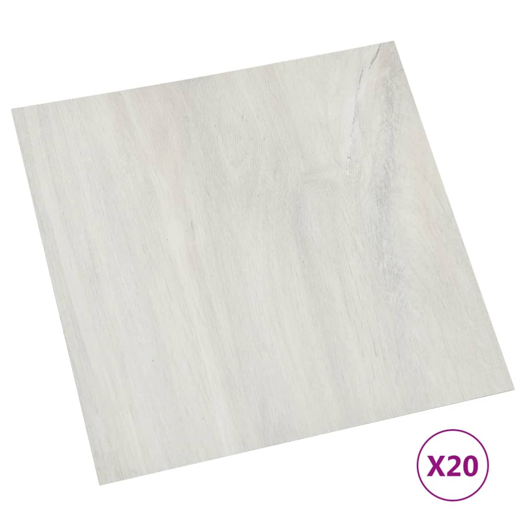 Listoni per Pavimenti Autoadesivi 20 pz in PVC 1,86 m² Crema cod mxl 63171