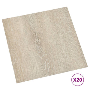 Listoni per Pavimenti Autoadesivi 20 pz in PVC 1,86 m² Beige cod mxl 46821