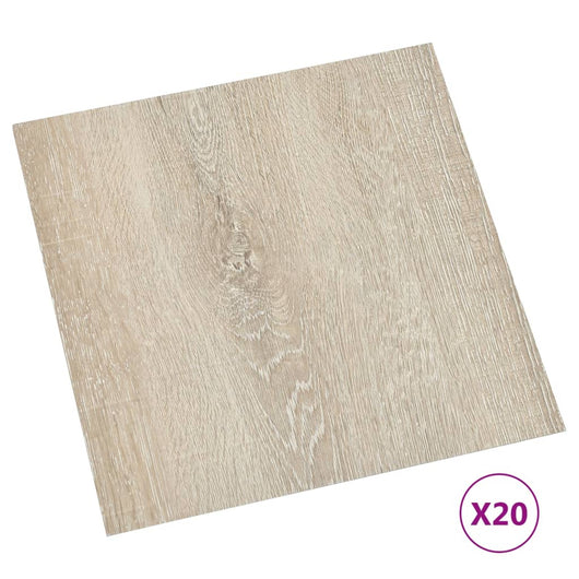 Listoni per Pavimenti Autoadesivi 20 pz in PVC 1,86 m² Beige cod mxl 46821