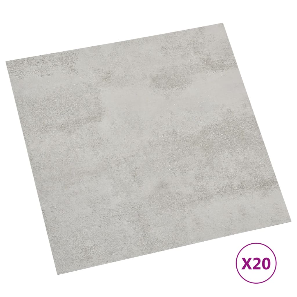 Listoni Pavimenti Adesivi 20 pz in PVC 1,86 m² Grigio Chiaro cod mxl 50948