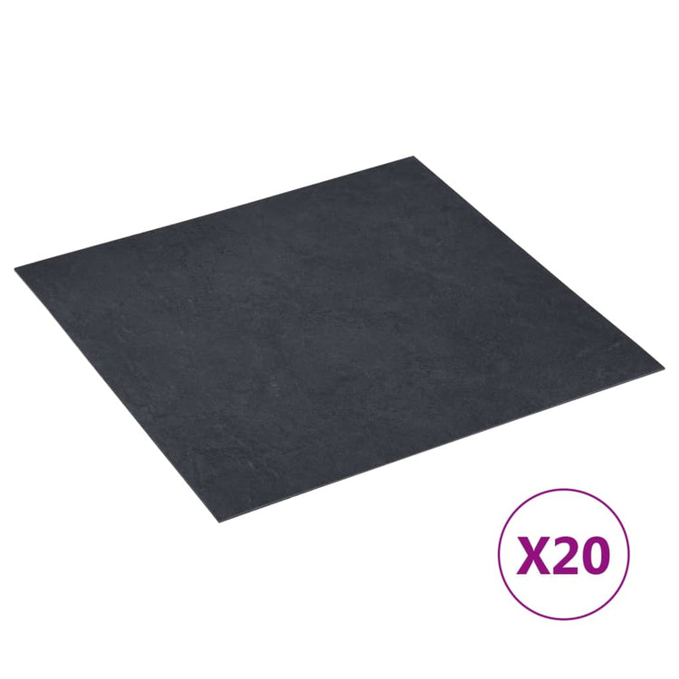 Listoni Pavimenti Adesivi 20 pz in PVC 1,86 m² Marmo Nero cod mxl 53106