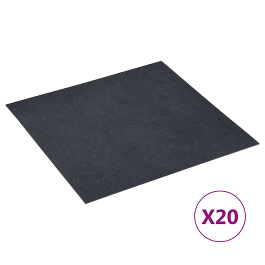 Listoni Pavimenti Adesivi 20 pz in PVC 1,86 m² Marmo Nero 330161