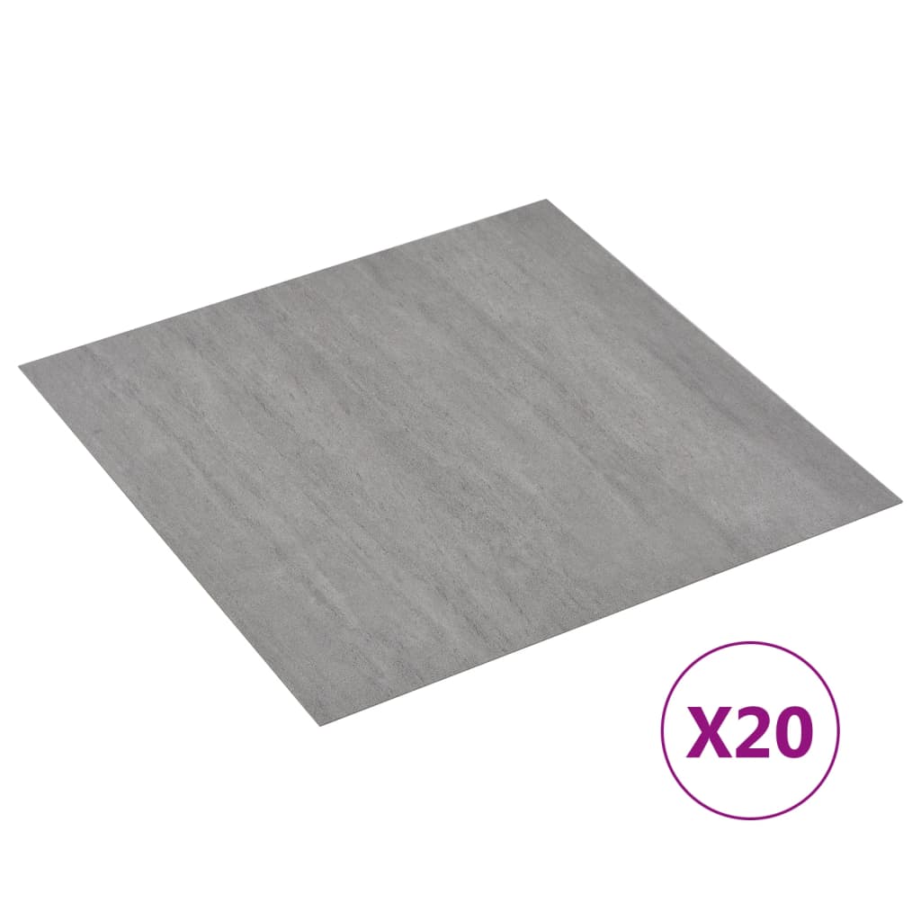 Listoni Pavimenti Adesivi 20 pz in PVC 1,86 m² Grigio Granito 330174