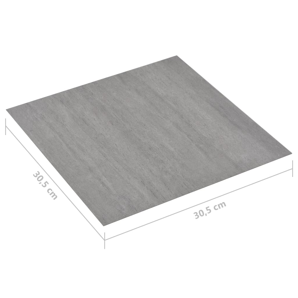 Listoni Pavimenti Adesivi 20 pz in PVC 1,86 m² Grigio Granito